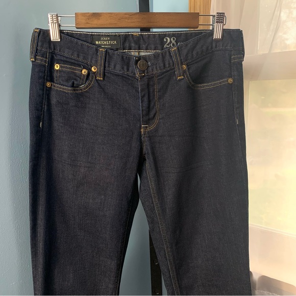 J. Crew Matchstick Jeans in Dark Wash, Regular Length - Picture 3 of 6